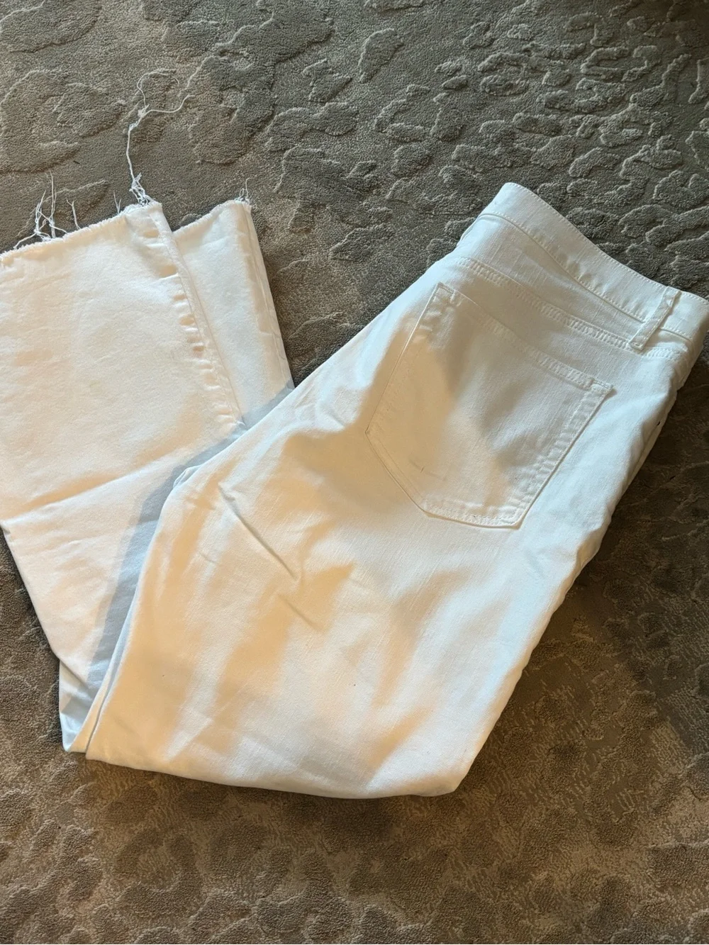 LOFT white  high waist kick drop Straight-Leg Jeans 31/12